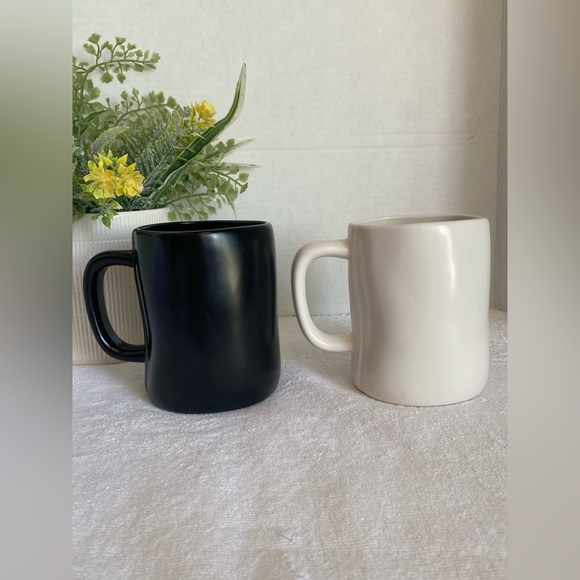 Rae‎ Dunn Black and Cream Mug Set - Other Half & Better Half - Picture 2 of 7